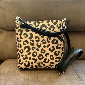 Kate Spade Animal Print Crossbody Bag - Tan and Black